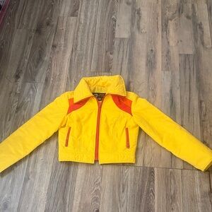 Vintage Vibrant Yellow and Red Women's Ski Jacket Sears JR Bazaar